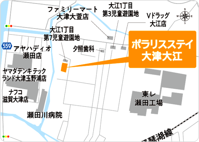 ポラリスステイ大津大江 地図